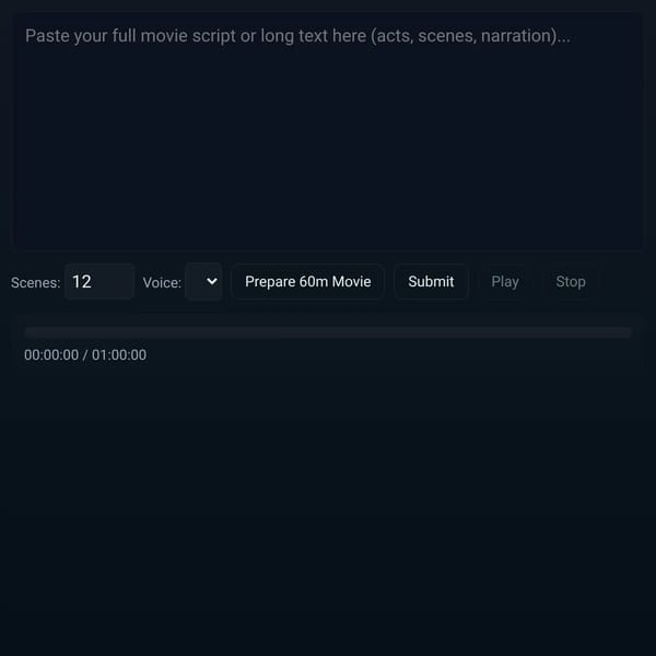 Text → 60m Movie