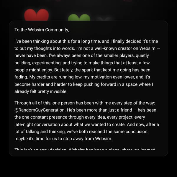 Goodbye Websim...