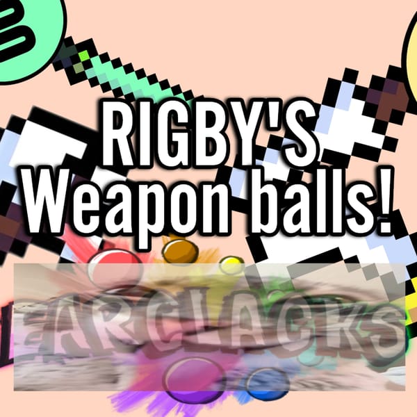 Rigby's Weapon Balls Battles Earclacks