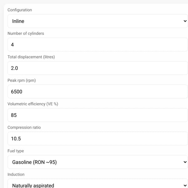 Engine HP Estimator