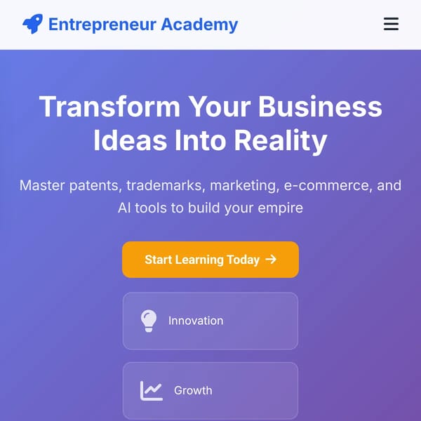 Entrepreneur Academy - Learn to Build Your Business Empire