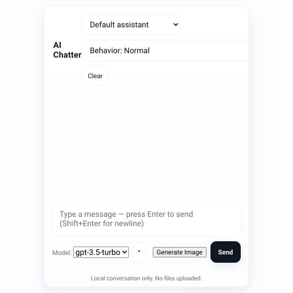 AI Chatter (But with AI neural net and stuff issues)