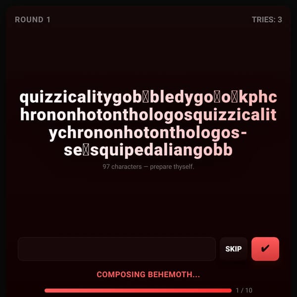 Type The Word but extremely hard