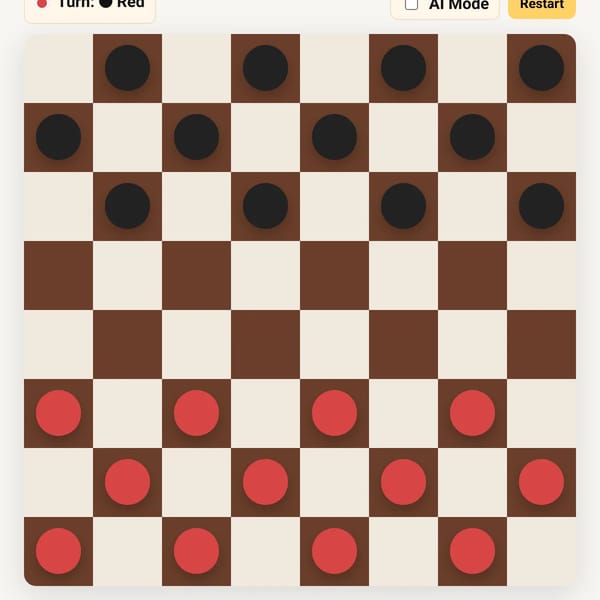 Checkers Game Interface