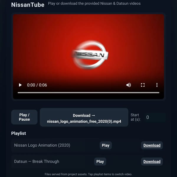 NissanTube — Download & Play
