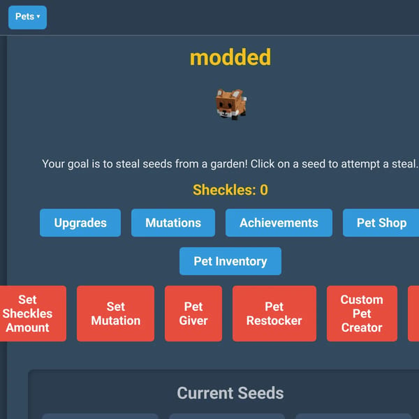Grow a Garden but you're a Red Fox modded