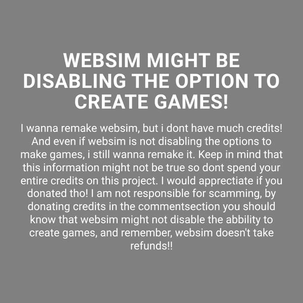 I lowk wanna recreate websim