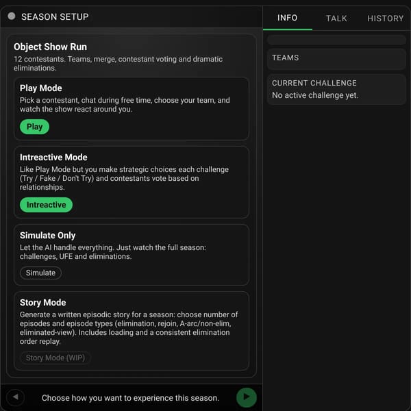Object Show Simulator