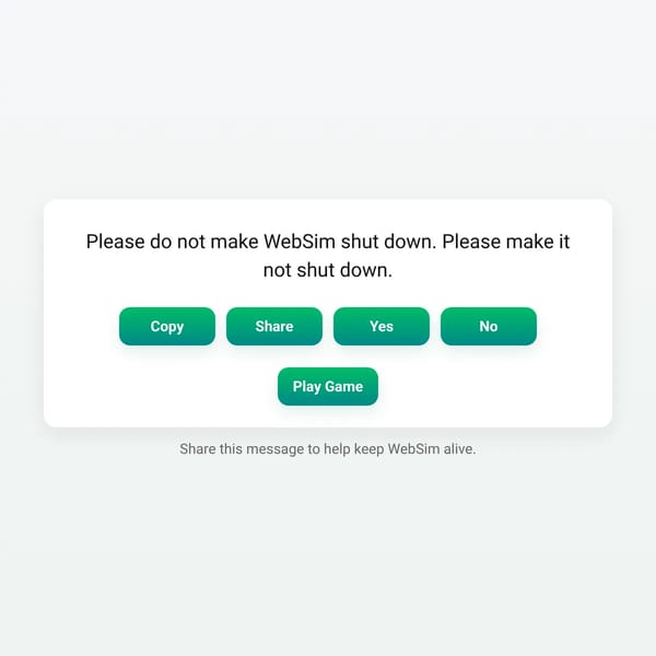 WEBSIM SHOULD BE NOT SHUT DOWN