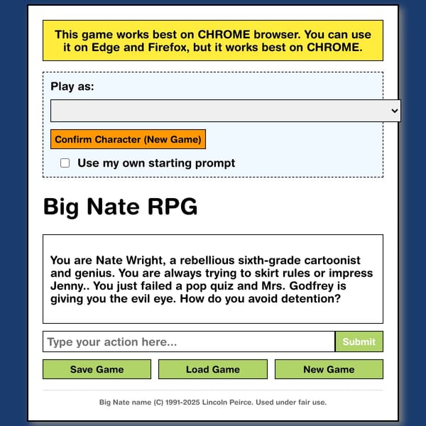 Big Nate RPG