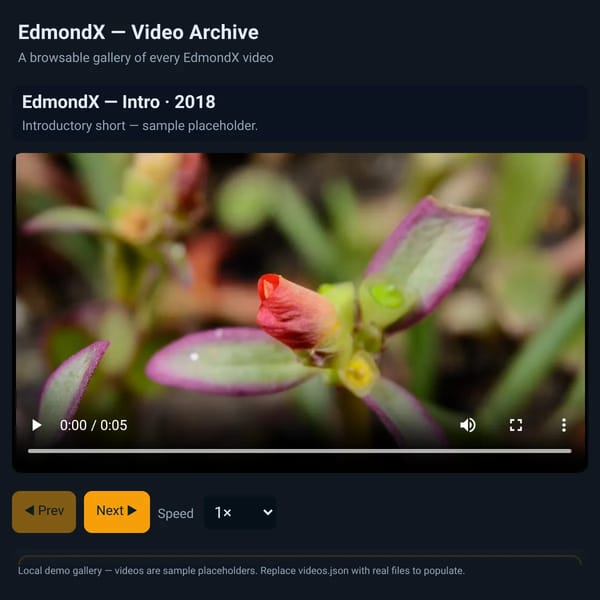 probably not at all related to edmondx video catalog