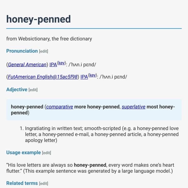 honey-penned - Websictionary, the free dictionary