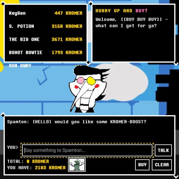 Spamton's Shop (DELTARUNE! WORKING AI)