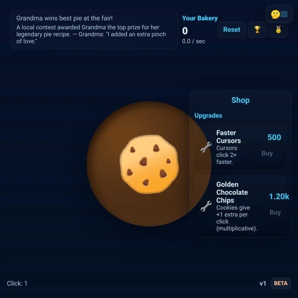 Cookie Clicker but i add what you comment