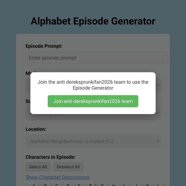 Alphabet Episode Generator Remake