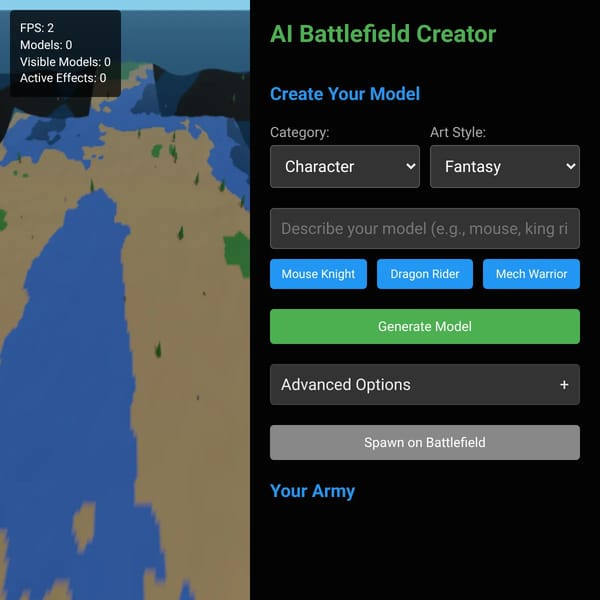 3D AI Battlefield