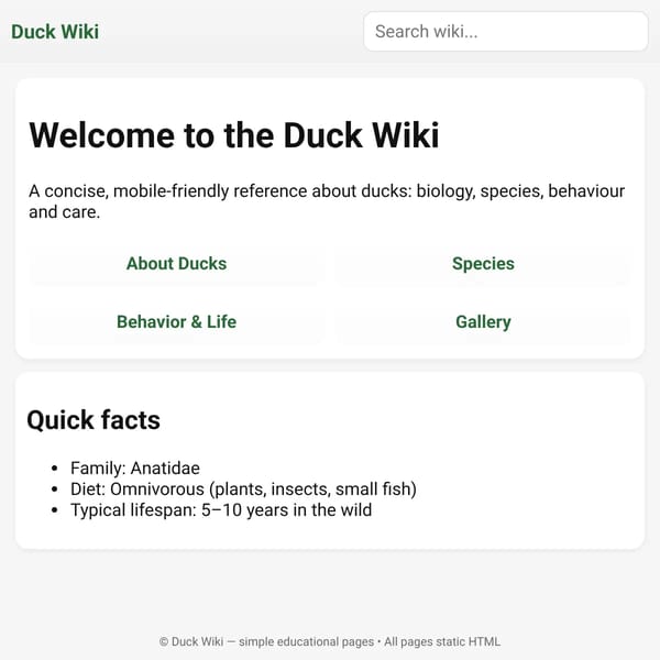 Duck Wiki