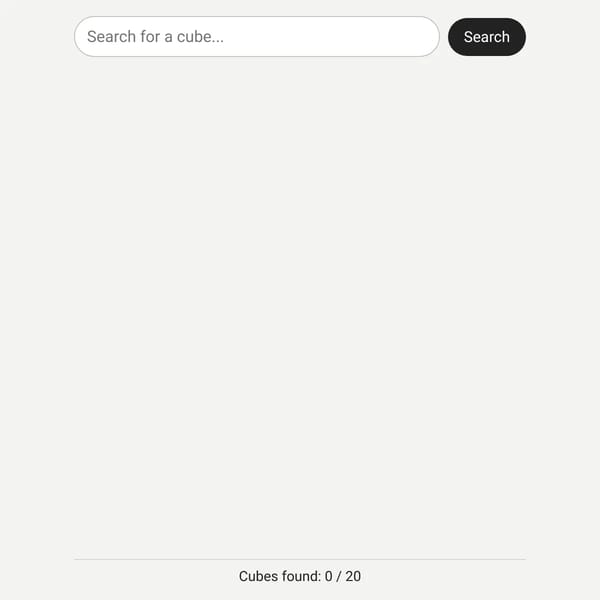 Search the cubes!