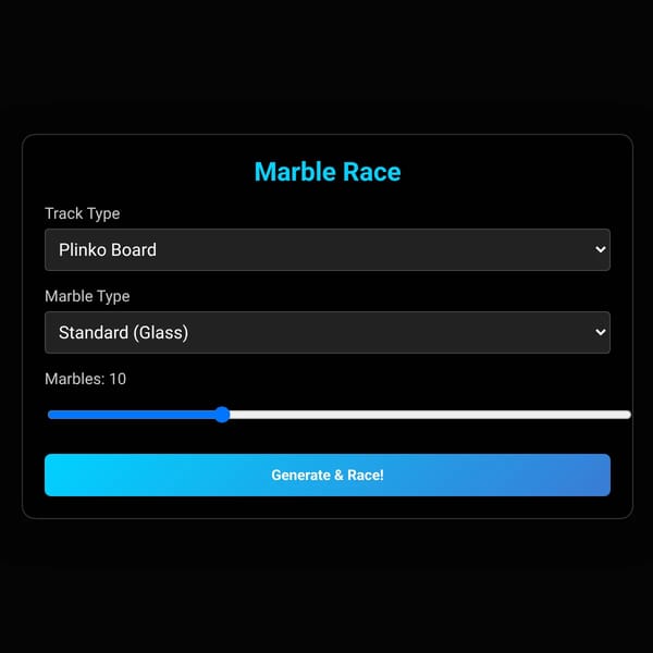 Marble Race Generator