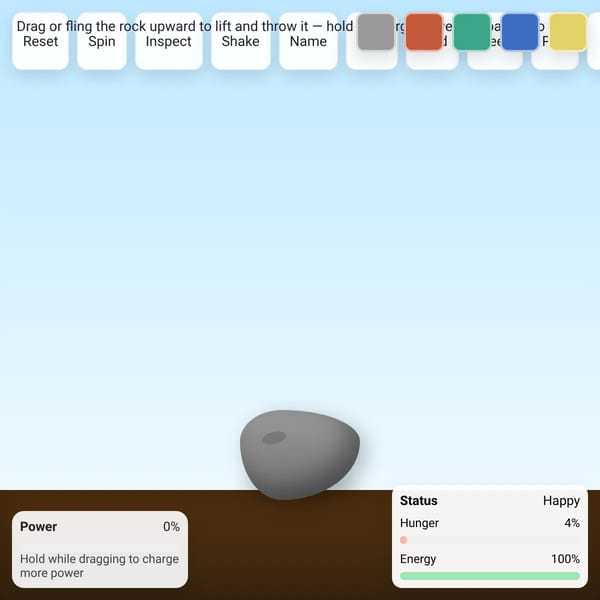 Interactive Rock Raising Game