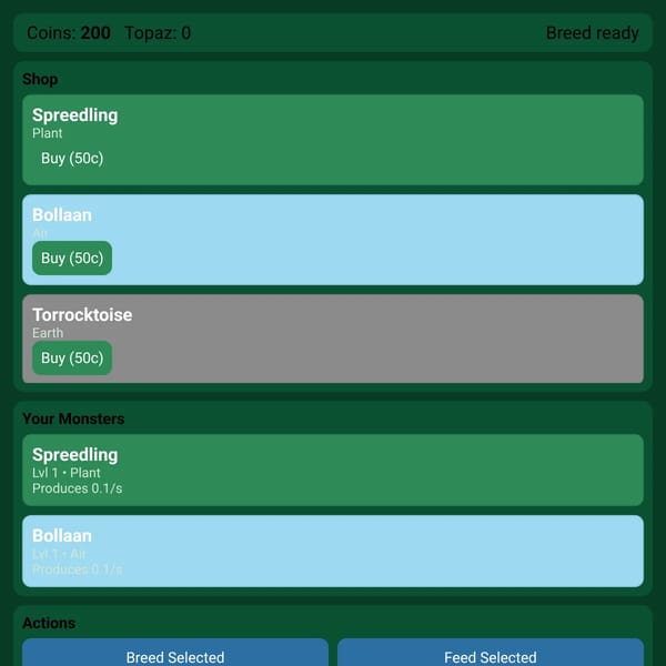 Collect And Breed Monster [BETA]