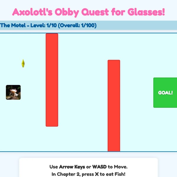 Axolotl's Obby Quest for Glasses!