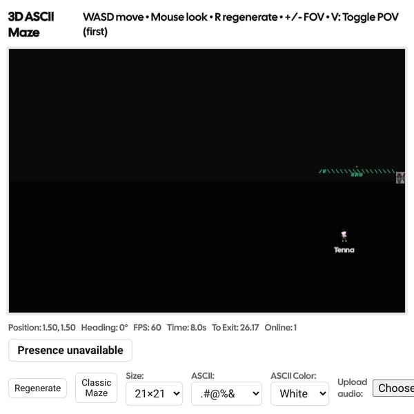 3D ASCII WORLD