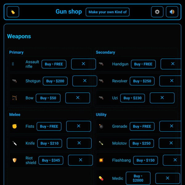 Make-Your-Own Gun Shop