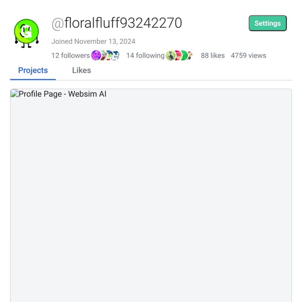 Profile Page - Websim AI