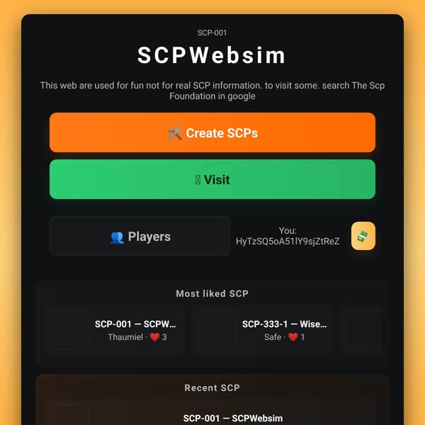 SCPWebsim