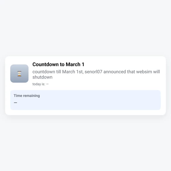 Websim Status