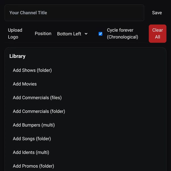 Personal TV Channel