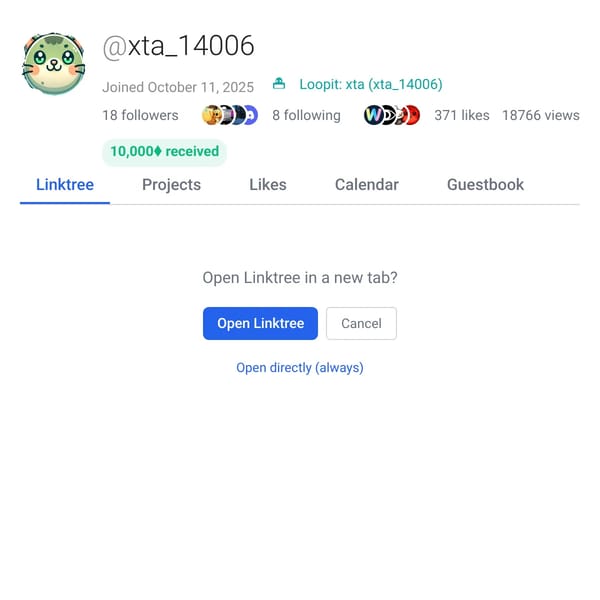Profile page