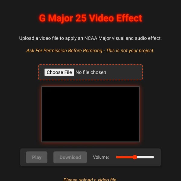 G Major 25 Video Effect