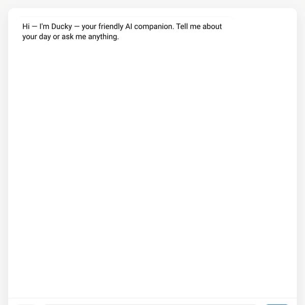 Ducky — your friendly AI companion