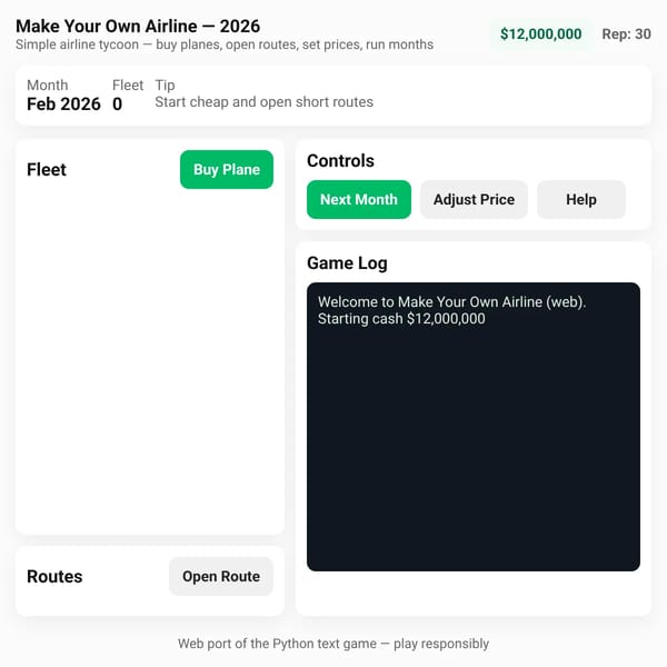 Make Your Own Airline (Web)