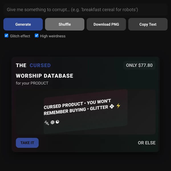 Cursed Advertisement Generator