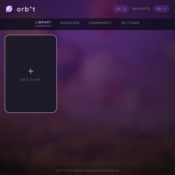 Orb*t - game launcher & manager
