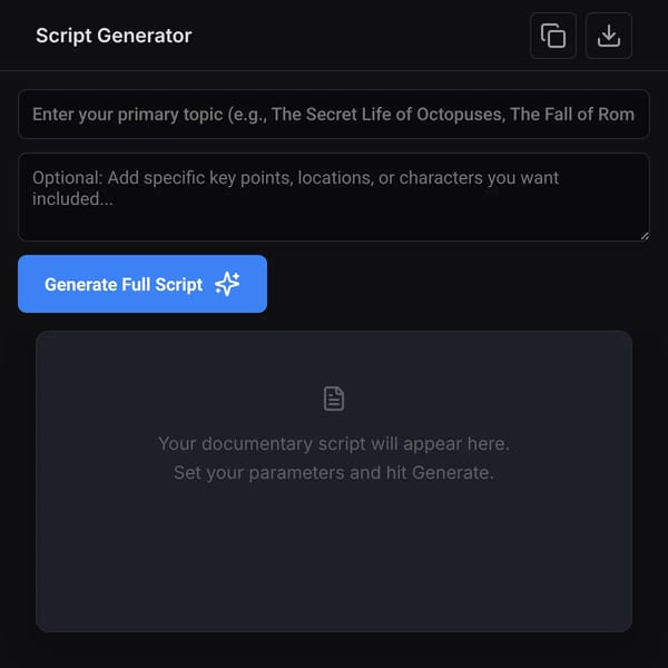 ScriptMaster AI | Documentary & Geographic Script Generator