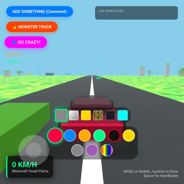 Websim Drive: I Add What You Comment