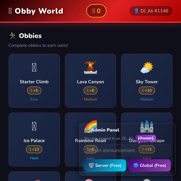 Obby Announcer 🟥