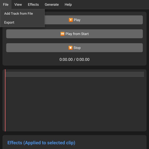 Websim Audio Editor
