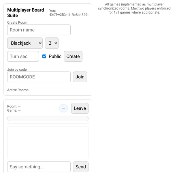 Multiplayer Board Suite