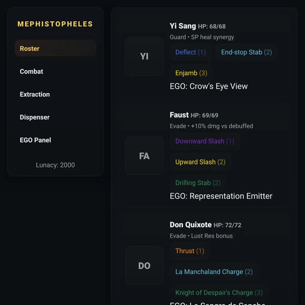 WebSim — Limbus Company (Mini)