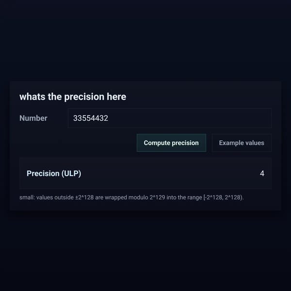 whats the precision here