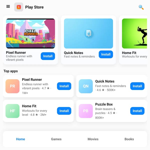 Play Store — Demo