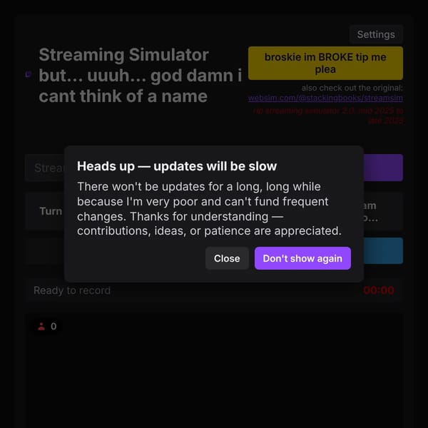 Streaming Simulator