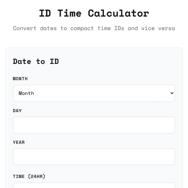 ID Time Calculator