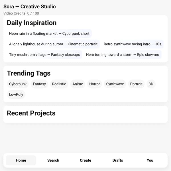 Sora — All-In-One AI Creative Studio