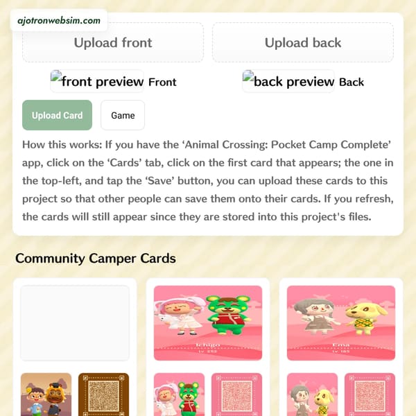 Camper Card Community